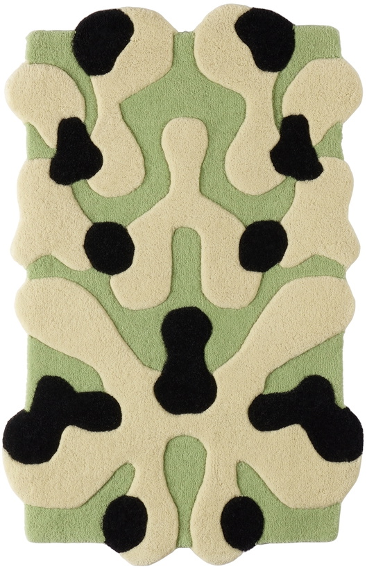 Photo: Mush Studios SSENSE Exclusive Green Small Blot Rug