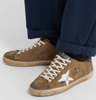 Golden Goose Deluxe Brand - Superstar Distressed Suede and Leather Sneakers - Men - Green