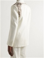 Alexander McQueen - Slim-Fit Harness-Detailed Embellished Wool-Twill Blazer - Neutrals