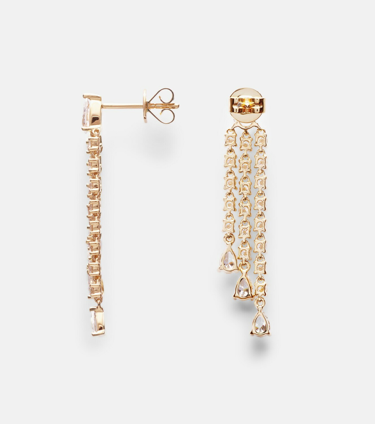 Anita Ko 18kt gold drop earrings with diamonds