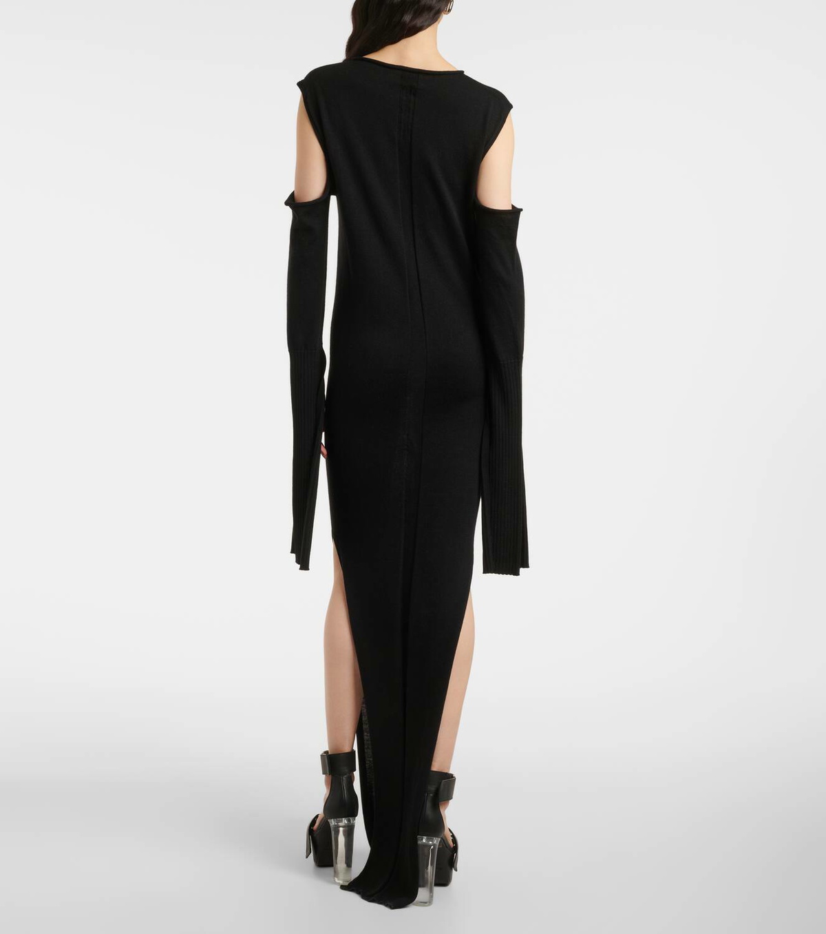 Rick Owens Caped wool maxi dress