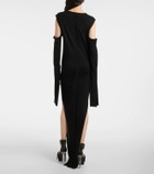 Rick Owens Caped wool maxi dress