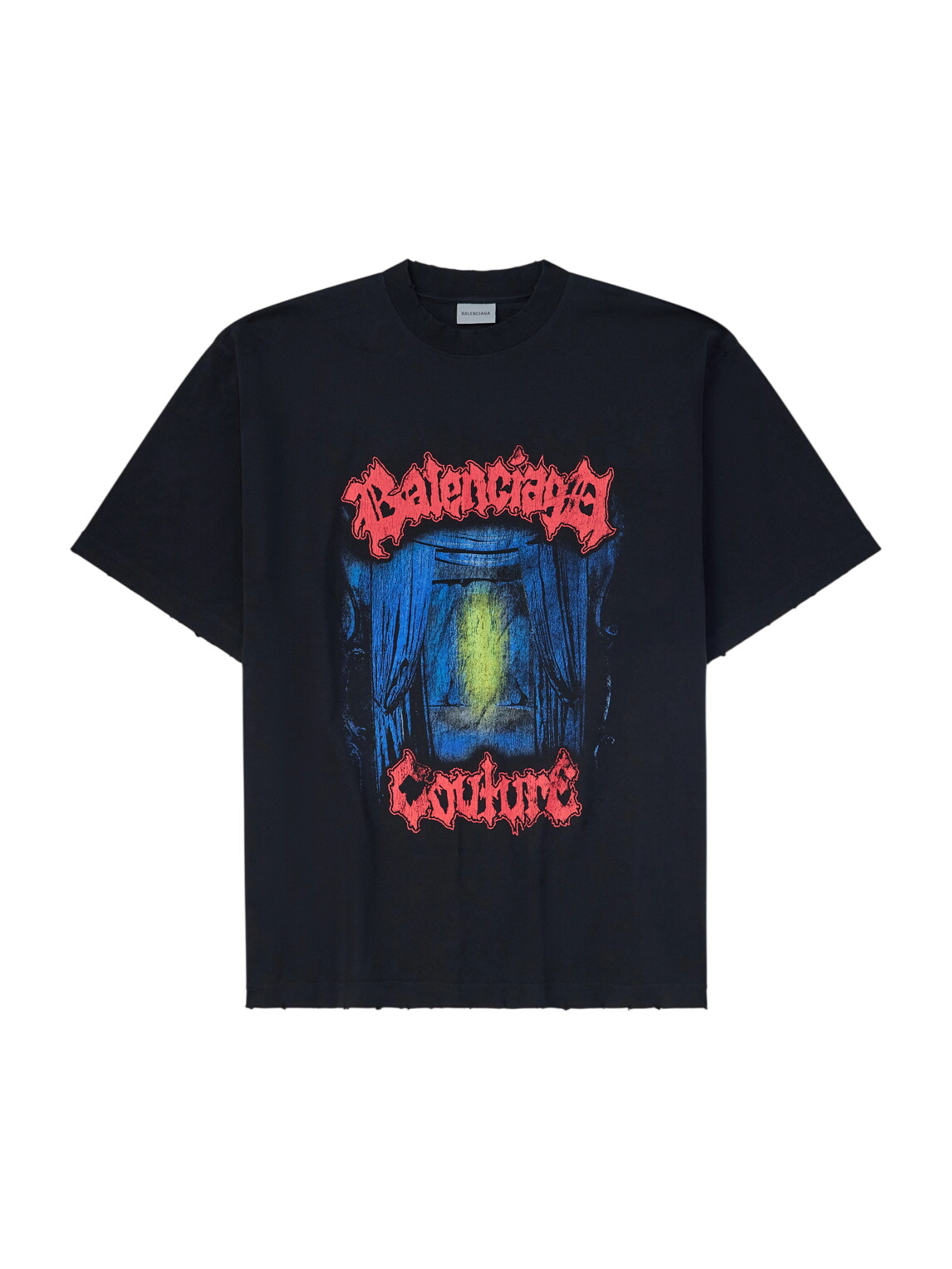 Balenciaga Men's Deconstructed T-Shirt in Black/White Balenciaga