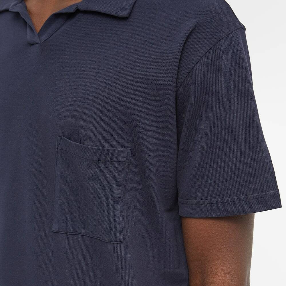 Universal Works Men's Vacation Polo Shirt in Navy Universal Works