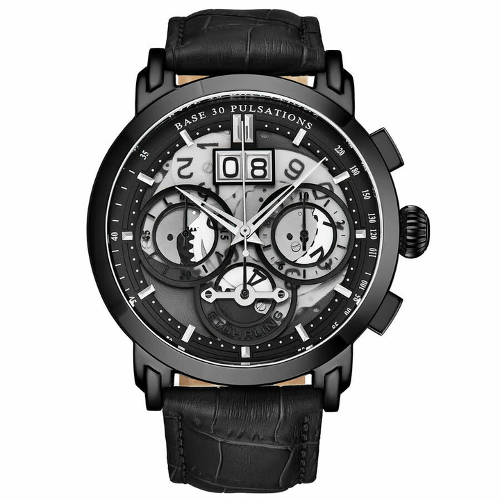 Photo: Stuhrling Original Imperia Chronograph Quartz Black Dial Mens Watch M17977