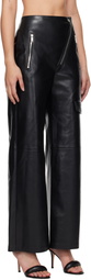 Nanushka Black Hayes Regenerated Leather Pants