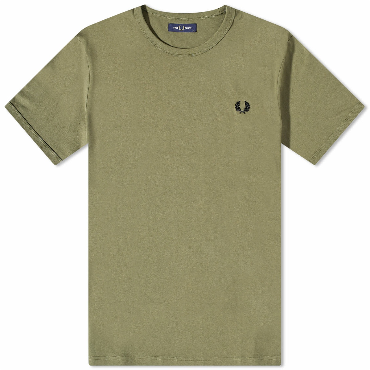 Fred Perry Men's Ringer T-Shirt in Uniform Green Fred Perry