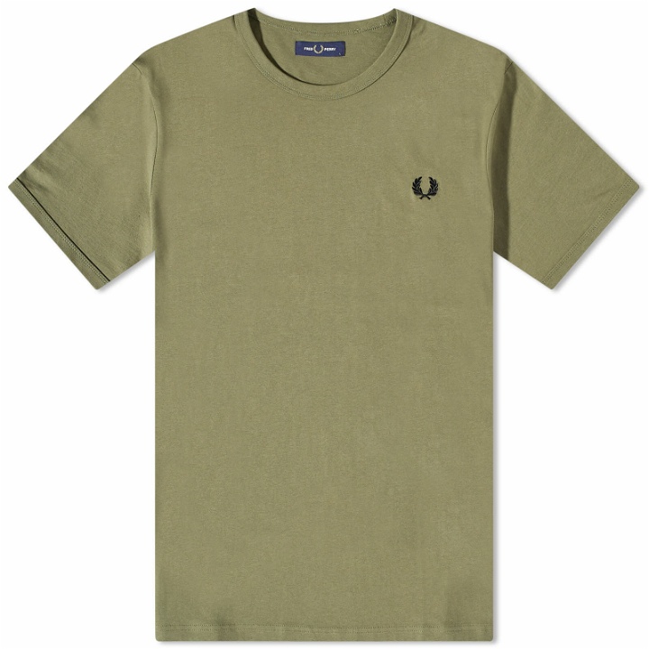 Photo: Fred Perry Men's Ringer T-Shirt in Uniform Green