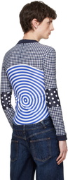 Jean Paul Gaultier Navy & White 'The Vichy & Target' Top