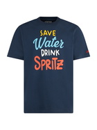 MC2 Saint Barth Man Heavy Cotton T-shirt With Spritz Print