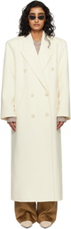 The Frankie Shop Off-White Gaia Double Breasted Coat