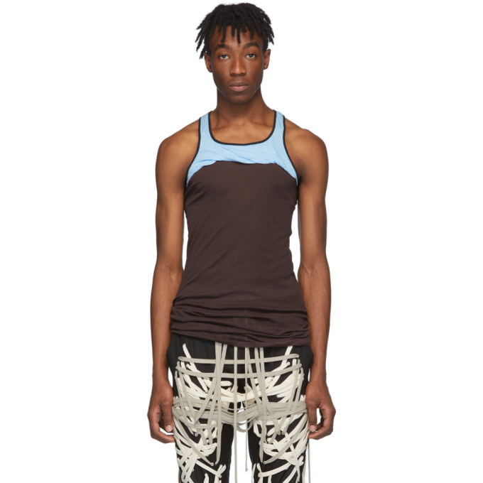 Photo: Rick Owens Burgundy and Blue Release Combo Tank Top
