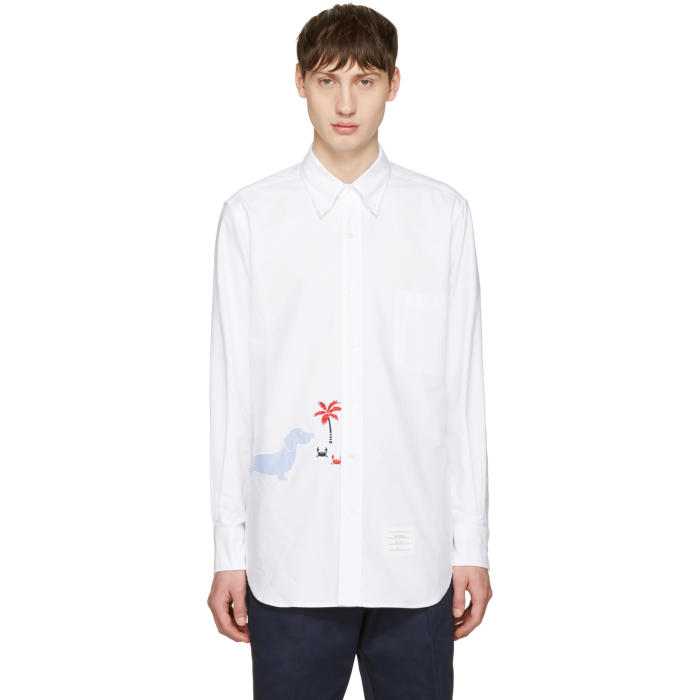 Photo: Thom Browne White Hector Classic Shirt