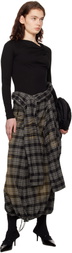 Juun.J Black Twist Long Sleeve T-shirt