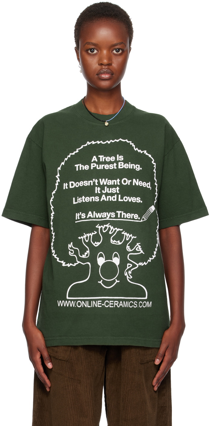 Online Ceramics Green 'A Tree Is The Purest Being' T-Shirt Online Ceramics