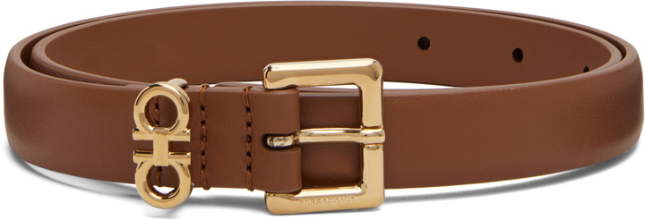Photo: Ferragamo Brown Fixed Gancini Belt