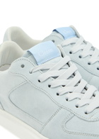 Cleens Court Panelled Suede Sneakers Blue