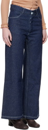 Baserange Navy Tajo Wide Jeans
