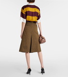 Dries Van Noten Cotton and silk-blend midi skirt