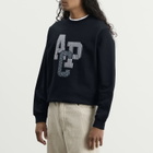 A.P.C. Men's Julien Applique Logo Sweatshirt in Dark Navy