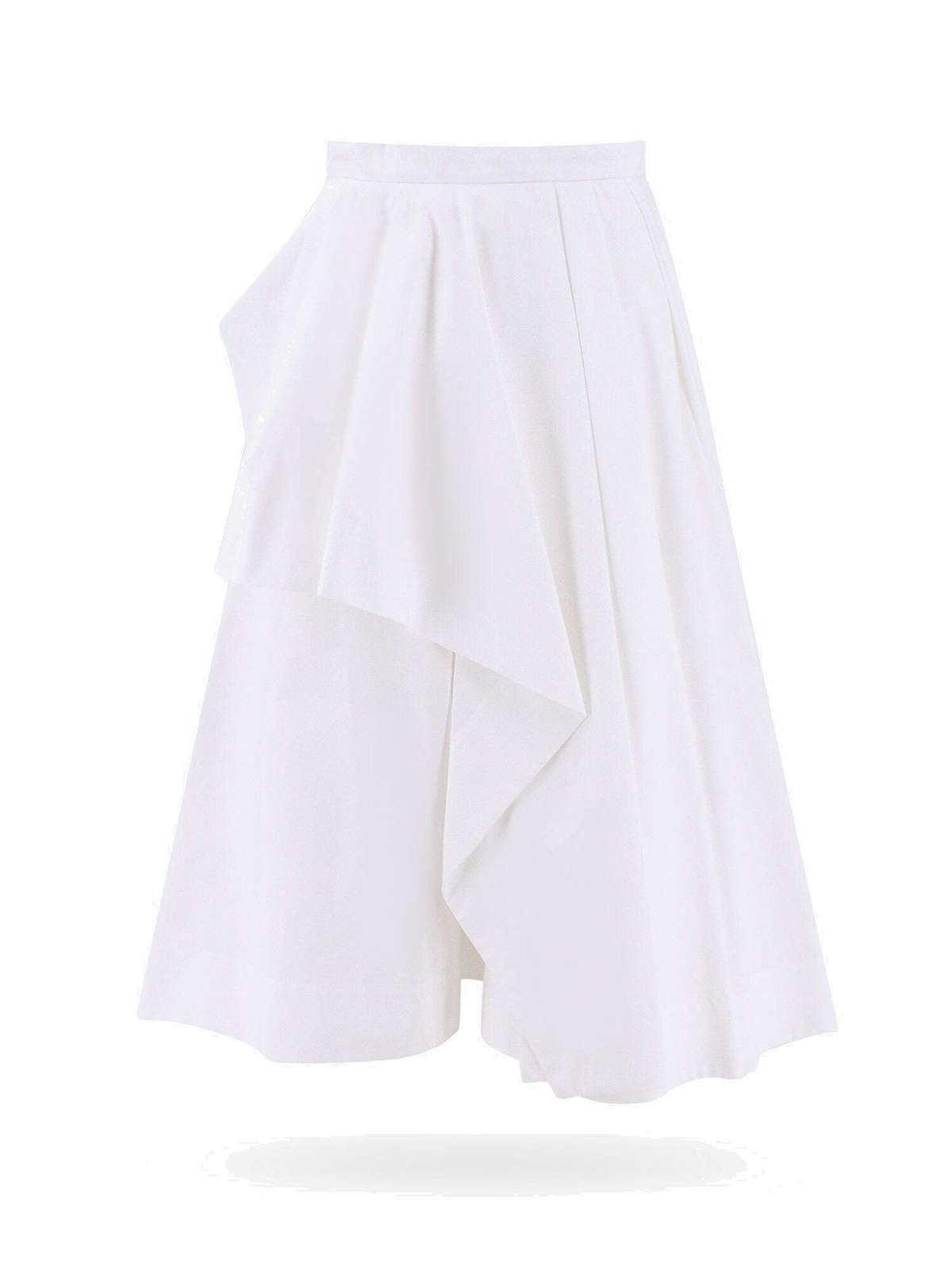 VIP【関税送料無料】希少 MCQUEEN BLACK AND WHITE MIDI SKIRT Alexander McQueen Floral Jacquard-knit Flared Knee-length