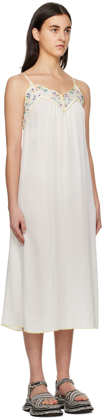 See by Chloé White Embroidered Midi Dress