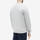 Maison Kitsuné Men's Campus Fox Regular Crew Sweat in Light Grey Melange