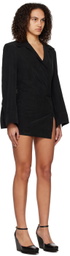 Yuzefi Black Wrap Minidress