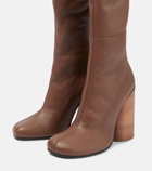 Burberry - Leather over-the-knee boots