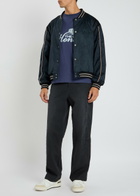 Honor The Gift Oil Head Velvet Varsity Jacket Navy