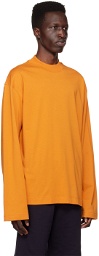 Dries Van Noten Yellow Mock Neck Long Sleeve T-Shirt