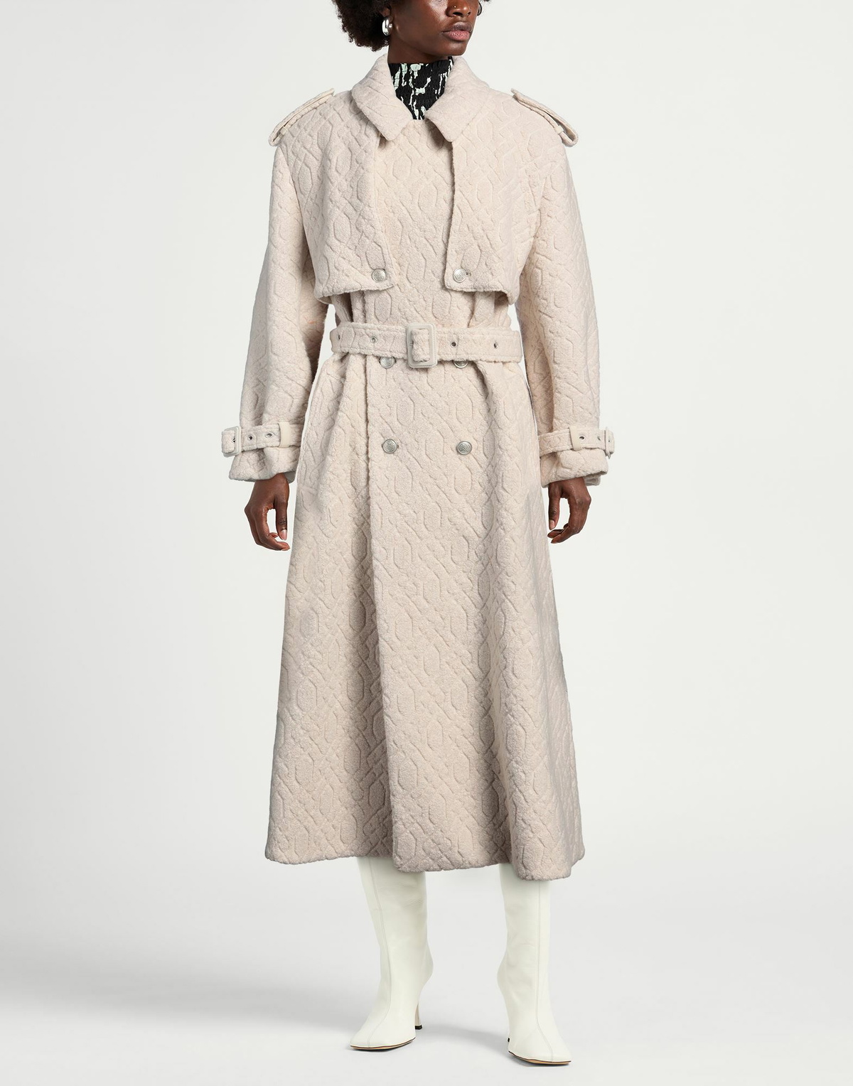 Koché Womens Coat Ivory
