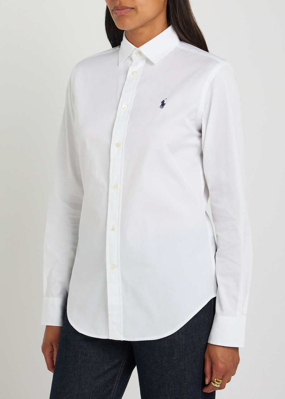 Polo Ralph Lauren Logo-embroidered Cotton Shirt White