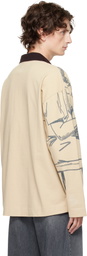 JW Anderson Beige Printed Rugby Polo
