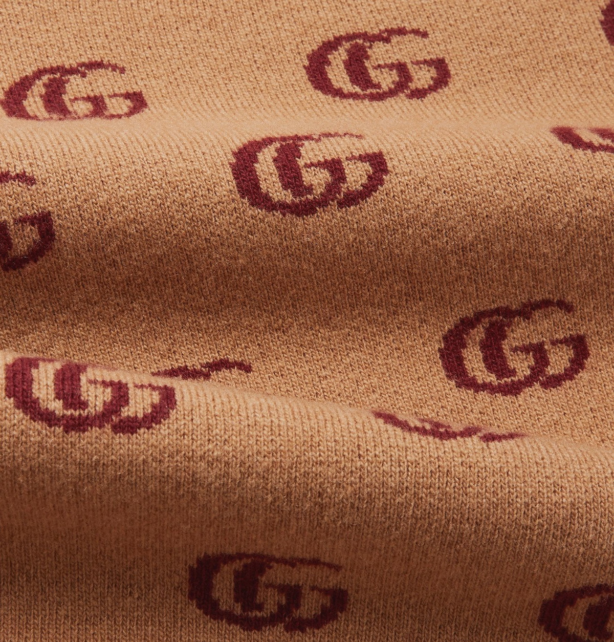 GUCCI - Slim-Fit Logo-Jacquard Wool Sweater - Brown