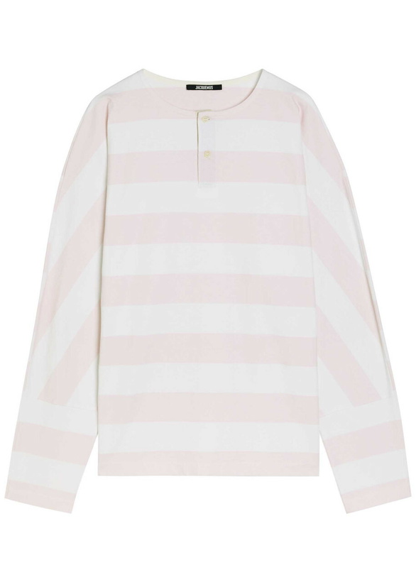 Photo: Jacquemus Le Tshirt Mariniére Striped Cotton T-shirt White