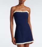 Karla Colletto Ruffled jersey miniskirt