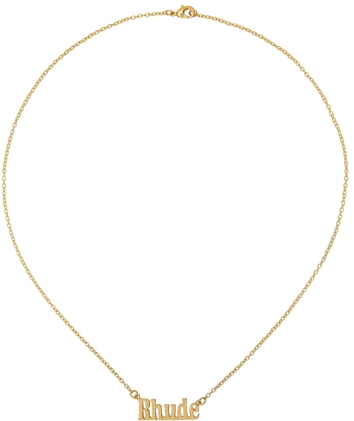 Photo: Rhude Gold Pendant Necklace