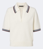 Veronica Beard Quinelle knitted cotton-blend polo shirt