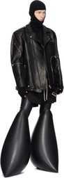 Rick Owens Black Porterville Jumbo Bauhaus Stooges Leather Jacket