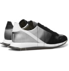 Rick Owens - New Vintage Runner Dégradé Suede and Leather Sneakers - Black