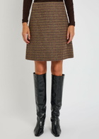 Weekend Max Mara Houndstooth Wool-blend Mini Skirt Brown