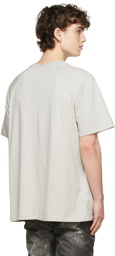 HELIOT EMIL Grey Logo Raglan T-Shirt