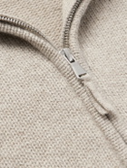 Allude - Cashmere Half-Zip Sweater - Brown
