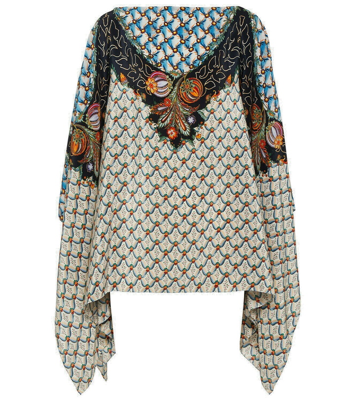 Photo: Etro Printed silk cape