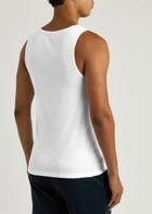 Boss Logo-embroidered Cotton Tank set of Three White