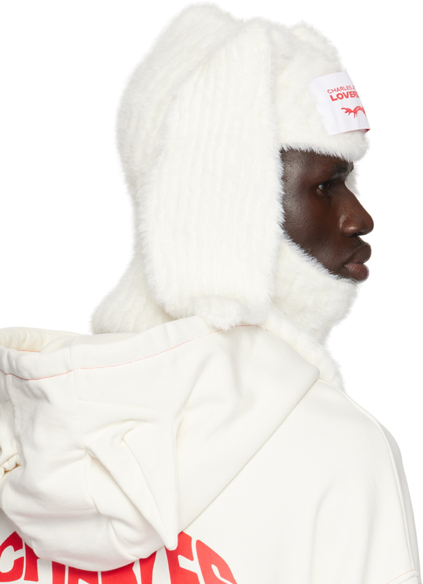 Charles Jeffrey LOVERBOY White Fluffy Rabbit Balaclava