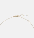 Stone and Strand Full Volume 14kt gold (585/1000) necklace with sapphire and diamond