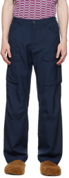 Marni Navy Five-Pocket Cargo Pants