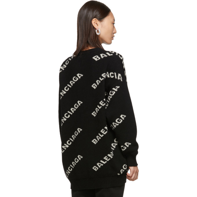 jacquard logo crewneck balenciaga